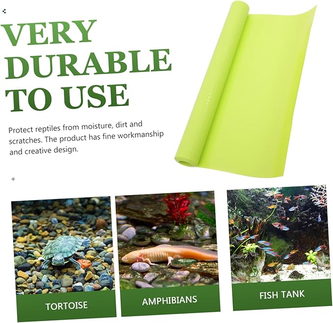 Happyyami 2pcs Reptile Carpet Mat and Washable Liner for Terrarium Bedding for Lizard Turtle Habitat and Non-Absorbent Material