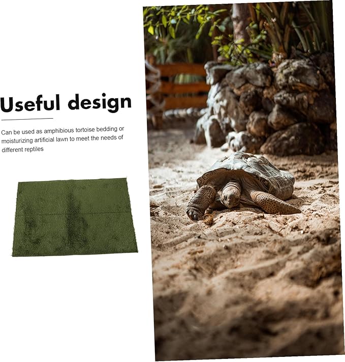 Reptile Terrarium Carpet Mat Liner Supple Breathable Reptile Cage Bedding for Snakes Lizards Tortoises Moisture Resistant Pet Habitat Substrate