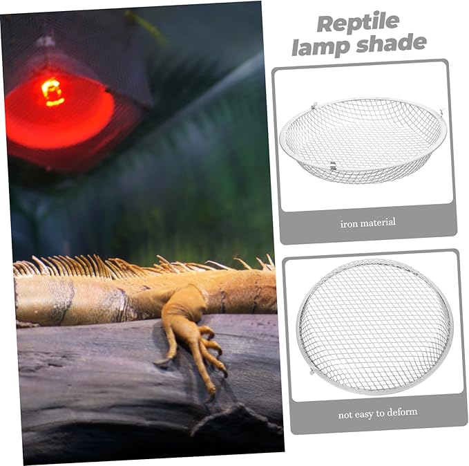 Totority Reptile Lamp Shade Protector Scalding Design Construction for Heat Dissipation for Lizard Tanks and Terrariums Enhances Aesthetics