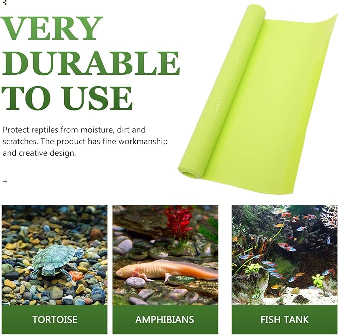 Ipetboom 2pcs Reptile Tank Floor Liner Non-Stick Mat for Bearded Dragons Snakes and Lizards Terrarium Carpet for Reptile Habitat
