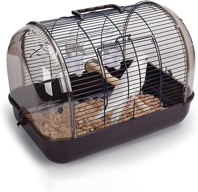 Bird Cage Lightweight Bird Carrier Stainless Steel Portable Pet Bird Cage Transparent Bird Travel Cage for Small Birds Pet Supplies (Blue)