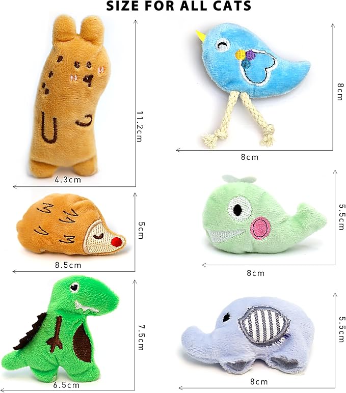 Cat Toys, Interactive Cats Toy for Indoor Cats, Soft and Durable Crinkle Sound Catnip Toys, Catnip Filled Mouse Cat Teething Chew Toy (Pack of 6) - Image 5