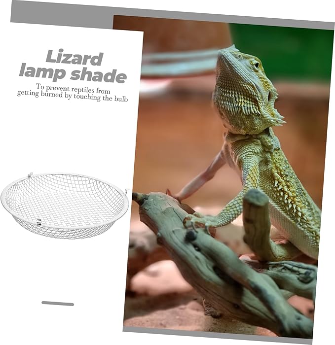 ibasenice Reptile Heat Lamp Shade Durable Mesh Cover for Pet Heating Quick Install Fits Various Reptile Boxes Enhances Aesthetics Protects Pets