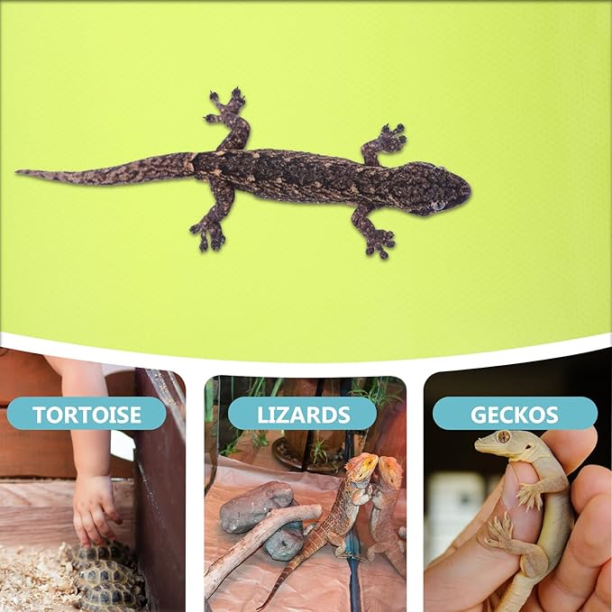 KALLORY Reptile Carpet Mat EVA Substrate Liner for Leopard Gecko Snake Lizard Tortoise Terrarium Tank Bedding Accessory Safe Resting Place for Reptile Pets