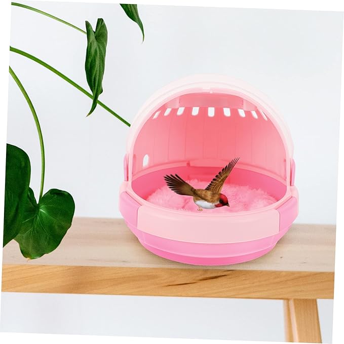 BESTonZON 1set Portable Bird Cage Outdoor Parrot Cage Hand-held Warm Nest Pet Accessory Bird Carrier Animal Carrier Travel