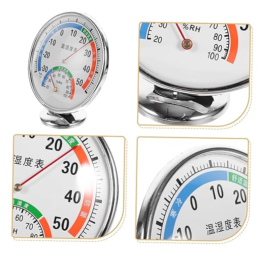 COLLBATH Reptile Humidity Gauge Dual Thermohygrometer for Terrariums Versatile Easy to Mount for Reptile Species