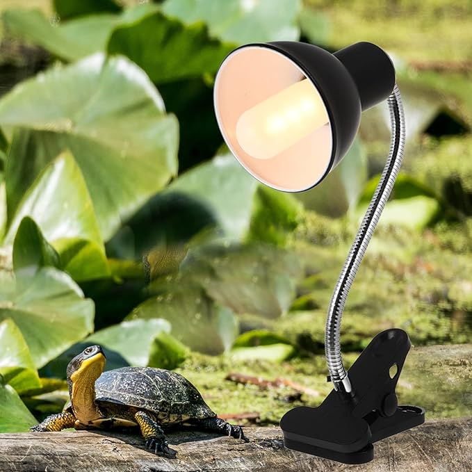 Mikikit Turtle Basking Light Heat Lamp for Reptiles Sunburn Light Cover for Tortoises Us Plug