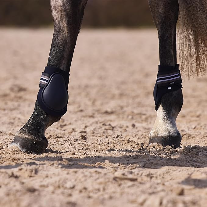 HORZE Adepto Fetlock Boots - Dark Navy - Pony