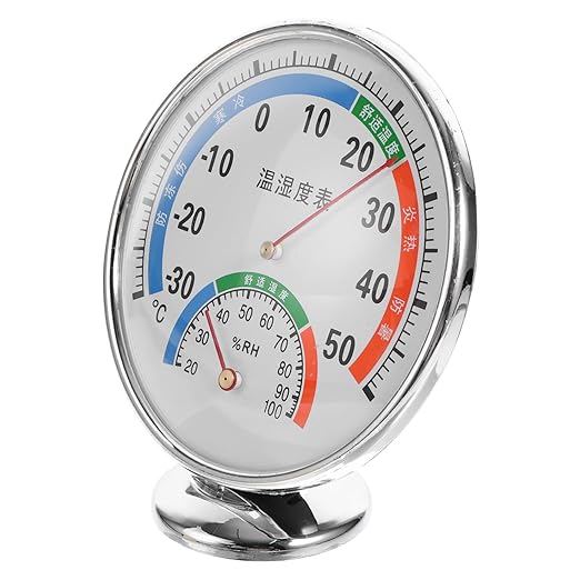 BESPORTBLE Dual Thermometer Hygrometer for Reptile Enclosures Humidity Sensor for Terrariums Easy to Install Space Saving