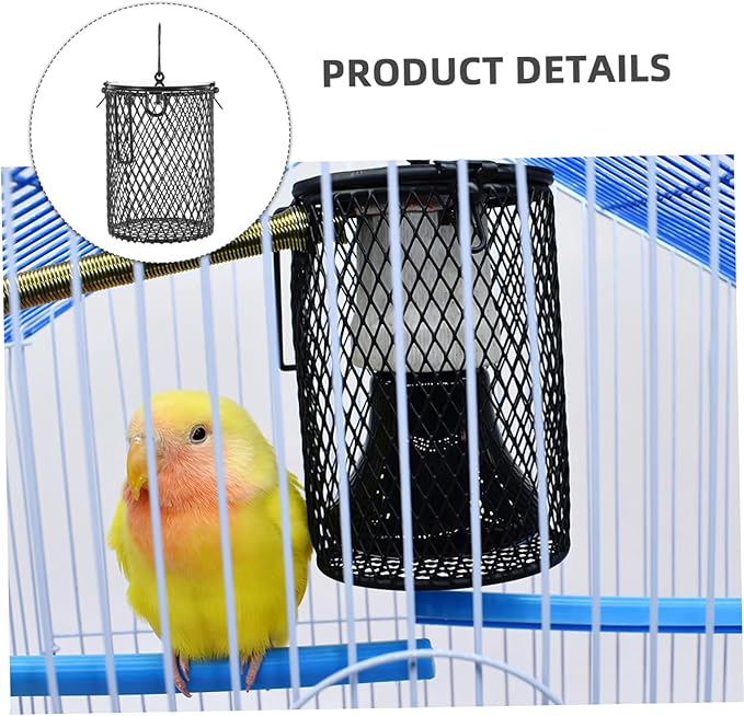 POPETPOP Reptile Lampshade Scalding Resistant Insulation Cover for Heat Lights Durable Mesh Shade for Turtle Lizard and Bird Cages Efficient Heat Dissipation Easy Installation
