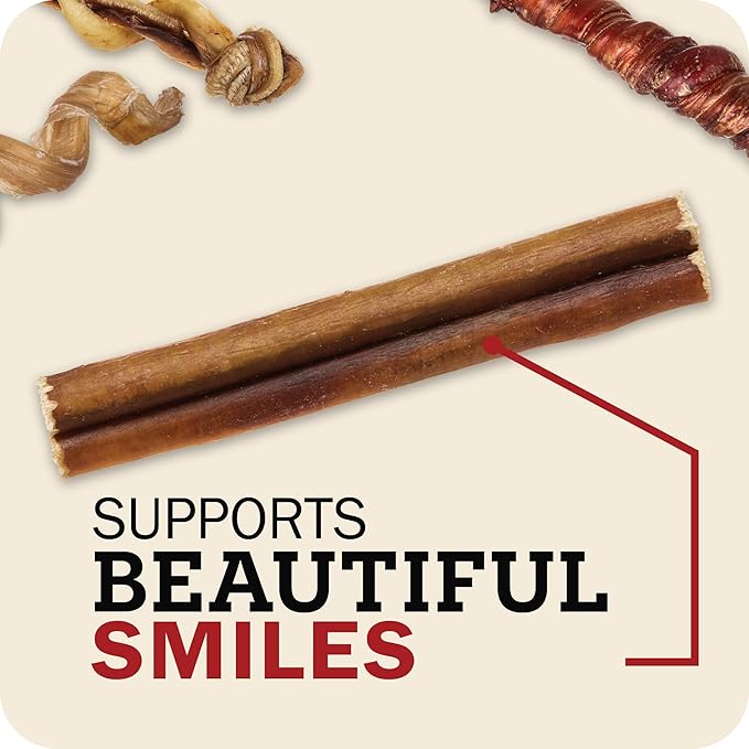 Redbarn Pet Products 7" Bully Sticks for Dogs, 3-Count, Pack of 9