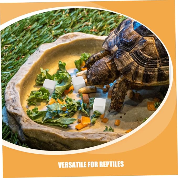 Happyyami 30pcs Natural Mineral Calcium Blocks for Turtles Tortoises Lizards Frogs Chameleons Enhances Water Stability Supports Growth and Versatile Reptile Amphibian Care