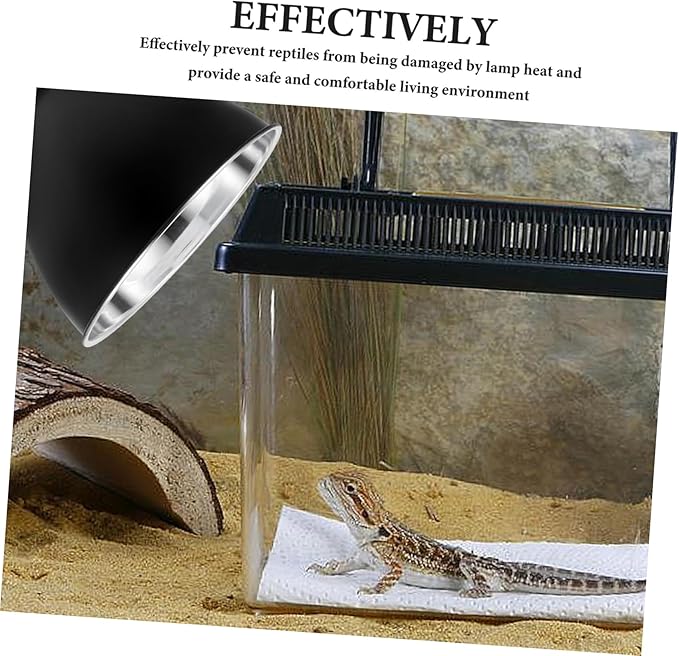 Reptile Heat Lamp Shade Iron Lampshade Accessory Reptile Box Cover Energy-efficient Insulated Lamp