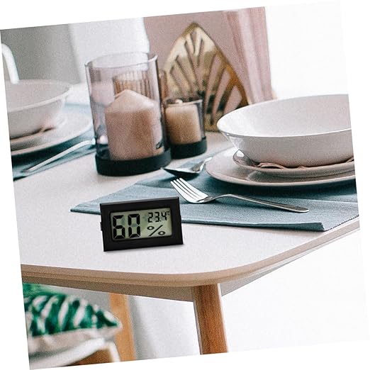 LIFKOME 4Pcs Mini Indoor Thermometer Hygrometer Digital Humidity Monitor for Greenhouse Garden Closet and Humidor Accurate Energy Efficient Measurement