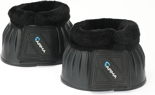 Shires ARMA Fleece Trim Bell Boot (Black, Cob)