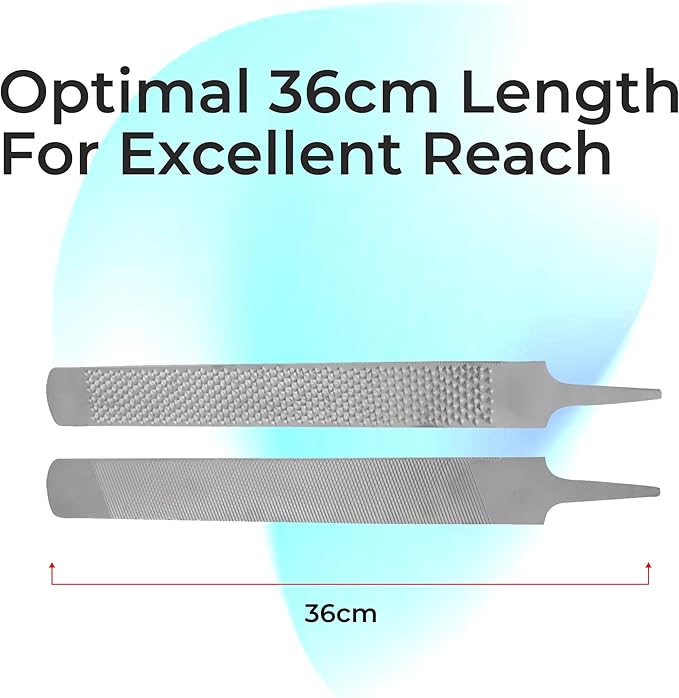14” Flat Hoof Rasp – Dual-Sided Farrier Tool with Coarse & Fine Cuts for Precise Hoof Shaping & Finishing – High-Quality Carbon Steel – Rust-Resistant, Durable Hoof File for Horses & Livestock