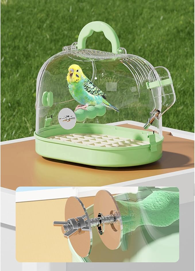 Portable Carriers Parrots Carry Case Cage for Travel&Outdoor Safe Door Small Pet Accessories Outdoor Bag Portable Bird Cages for Parakeets