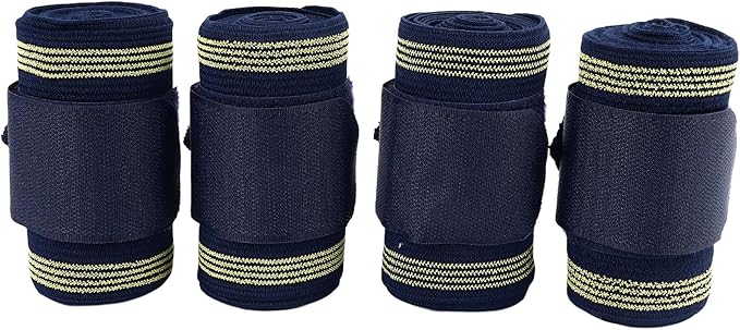 CDQL 4Pcs Horse Leg Wraps - Lightweight an Comfortable Horse Polo Leg Wraps - Soft Polyester Polo Wraps - Stable Supplies Equestrian Boots - Equestrian Accessories