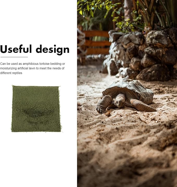 Luxshiny Reptile Carpet Mat Substrate Liner for Climbing Pets Non-Toxic Turtle Lizard Terrarium Bedding Fit Moss Liner for Bearded Dragons and Tortoises