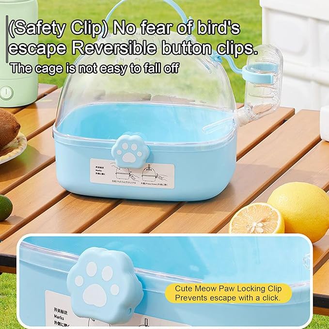 Handheld Kennel for Tiny Breed Puppy Kitten Ferret Bunny - Ventilated Bird Bag Carrier with Water Bottle | Portable Pet Carrier for Car Rides Veterinary Visits Travel Outdoor Use Comfortable, Secure