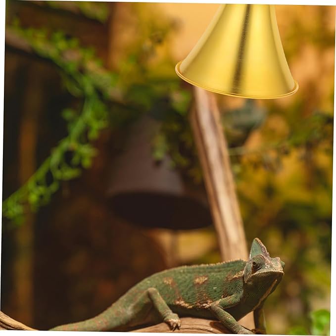 YARNOW Deep Insulation Heat Lamp Shade Reptile Pets Lamp Cover Metal Material Retro Design