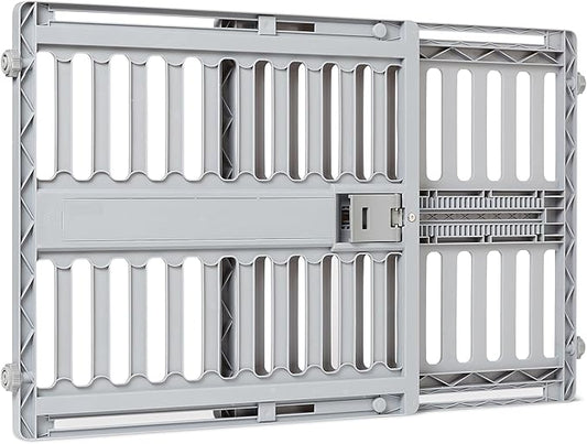 Amazon Basics Adjustable Wide 28.7–39.4", Walk Through Pet Gate, Ideal for Small to Medium Breeds, and Senior Dogs