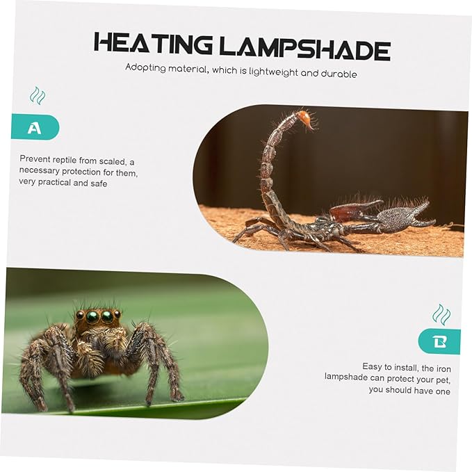 YARNOW 1pc Ceramic Reptile Basking Light Lampshade Scald Cover for Turtles Lizards Snakes and Frogs Us