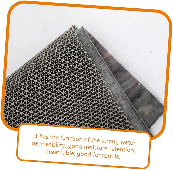 YARNOW Reptile Mats for Terrarium Durable and Breathable Carpet for Snakes Turtles Lizards Washable Reptile Cage Replacement Pad Gray