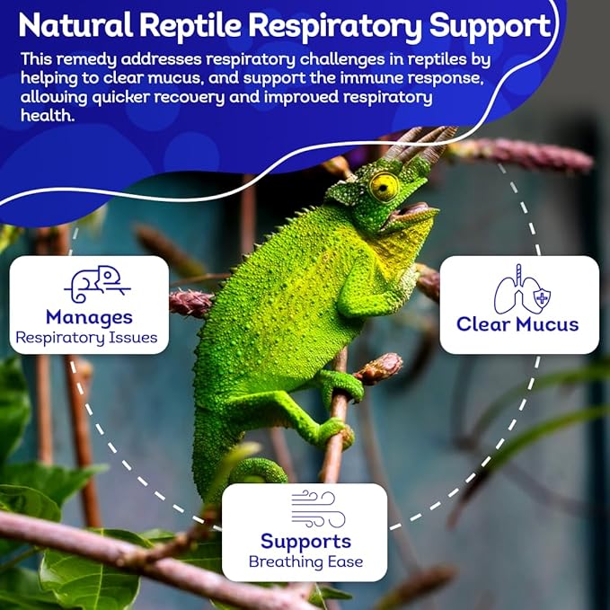 HealthyAnimals4Ever HA4E - Reptile Respiratory Support - Natural Immune-Boosting Formula for Breathing Ease, Airway Clarity & Lung Health - 300 Tablets