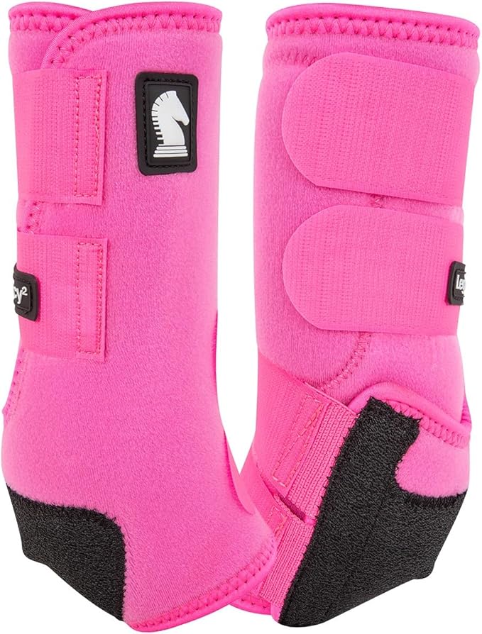 Classic Equine Legacy2 Support Boots, Front (Hot Pink, Medium)