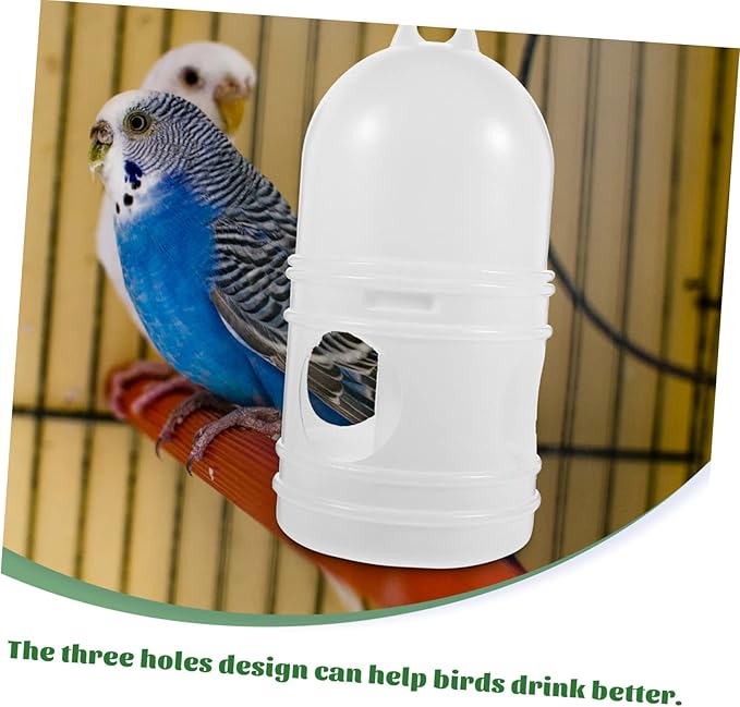 Pigeon Drinking Water Maker 2Pcs - Large Capacity Plastic Water Feeder for Birds Automatic Pigeon Waterer Dispenser for Cage White