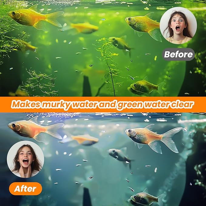hygger Aquarium Filter with U-V Light for 40-80 Gallon Tank, Multi-Use Submersible Fish Tank Filter for Filtration/Algae Clean/Oxygenation/Waveker/Circulation