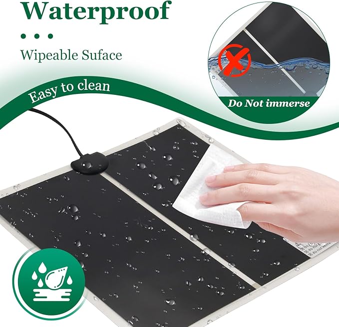 Reptile Heating Mat for Amphibians Tortoises Gecko Snake,Under Tank Heater (14W)