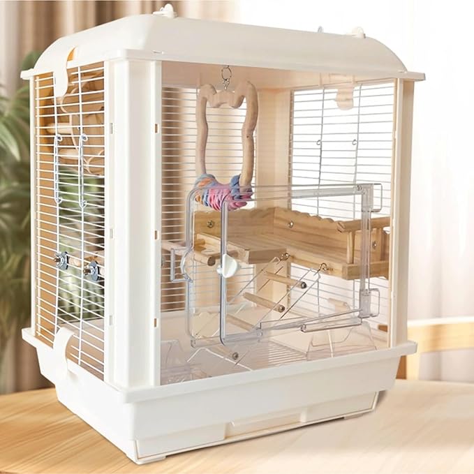 Bird Cage Acrylic Bird Aviary Parrot Cage Flight Birdcag Bird Carrier Travel Carrier Cage Parakeet Cage Cockatiel Cage Easy to Use