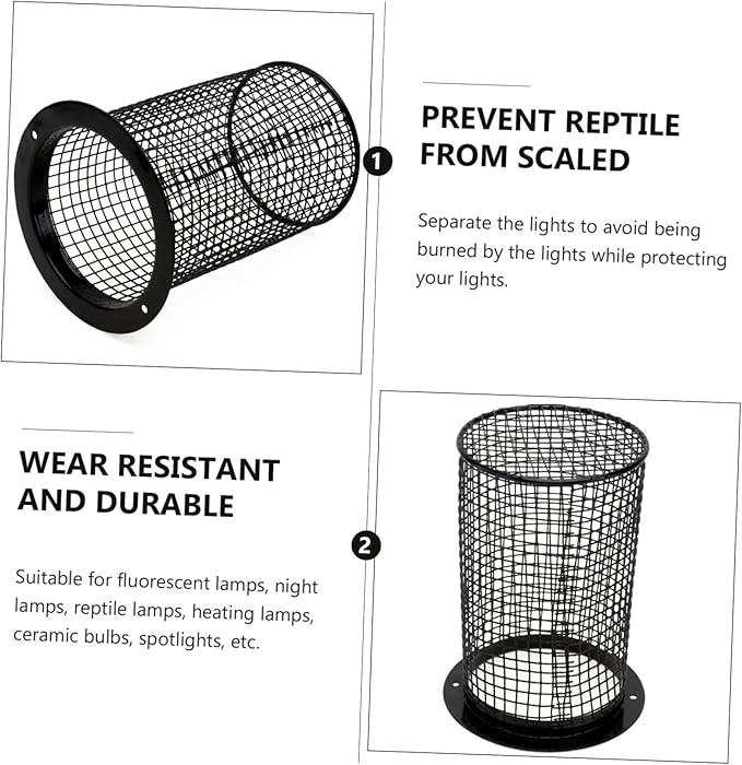 jojofuny Round Anti-Scald Lampshade for Heating Lights Practical Cover for Reptile Protection Efficient Heat Dissipation Essential for Terrarium Safety
