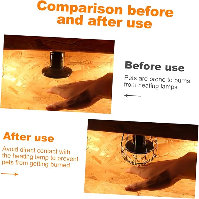 Wide Range Applicable Pet Lampshade Reptile Lamp Cover Heat Lamp Guard Safe for Animals
