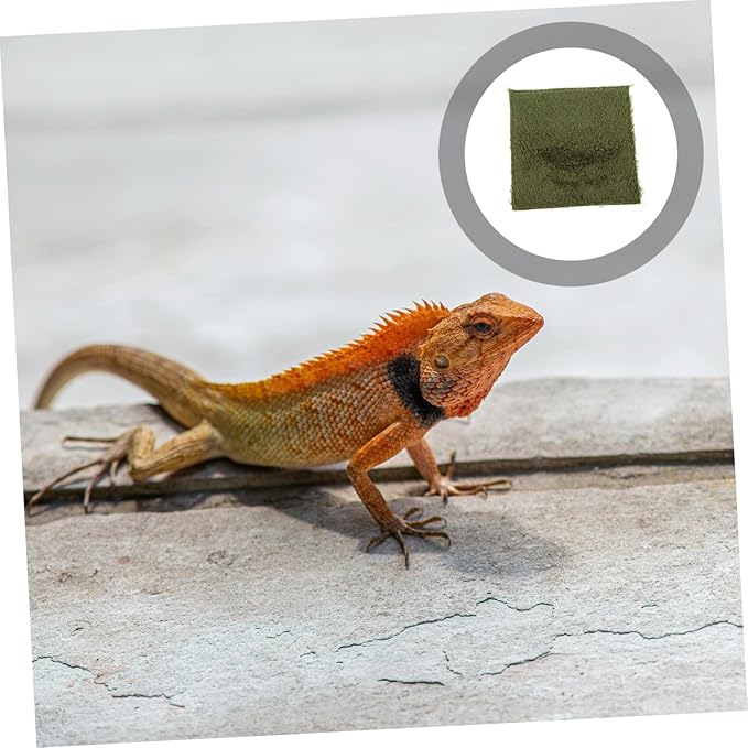 Reptile Carpet Mat for Bearded Dragon Lizard Tortoise Bedding Terrarium Liner Reusable Substrate Cut-to Climbing Pets and Amphibians