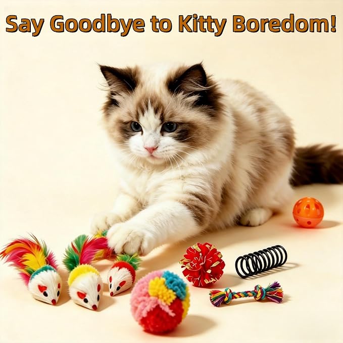 46 PCS Cat Toys for Indoor Cats, Kitten Toys with Mint Catnip for Kittens - Image 3