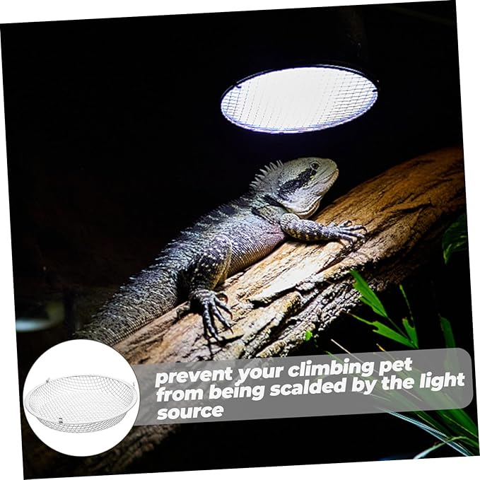 Totority Reptile Lamp Shade Protector Scalding Design Construction for Heat Dissipation for Lizard Tanks and Terrariums Enhances Aesthetics