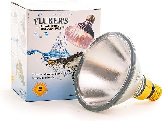 Fluker's Heavy, Duty Splash Proof Halogen Bulb for All Water Based Terrarium Animals, 90 Watt (Pack of 10)