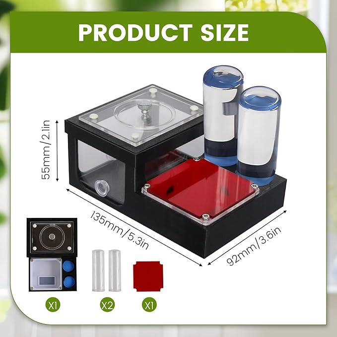 Ant Farm Nest - Educational Habitat - Black and White Acrylic Design with Built-in Water Tower and Clear Observation Area (S)