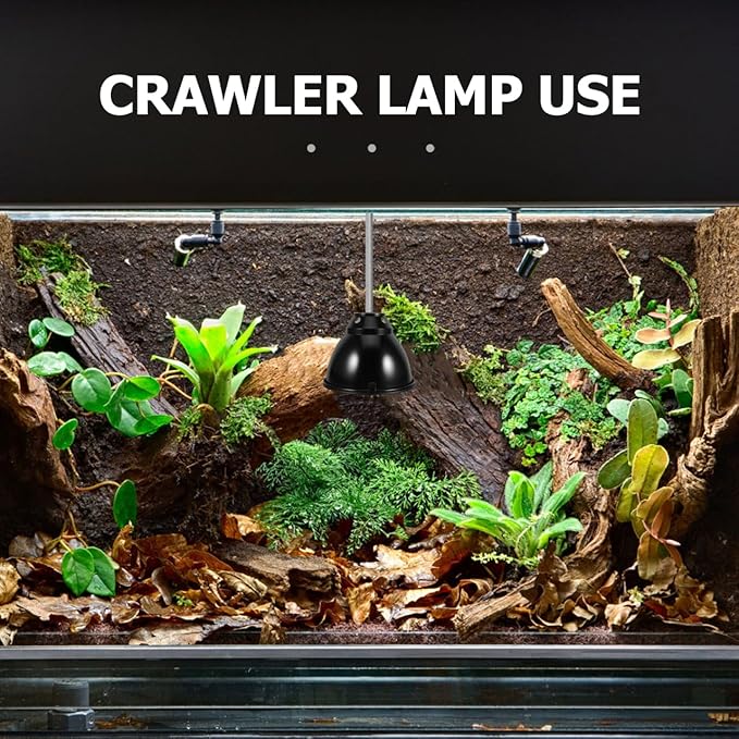 Reptile Heat Lamp Cover Anti-Scald Dome Light Guard Aluminum Heat Lamp Protector for Turtle Lizard Snake Breeding Boxes with Mesh Cover