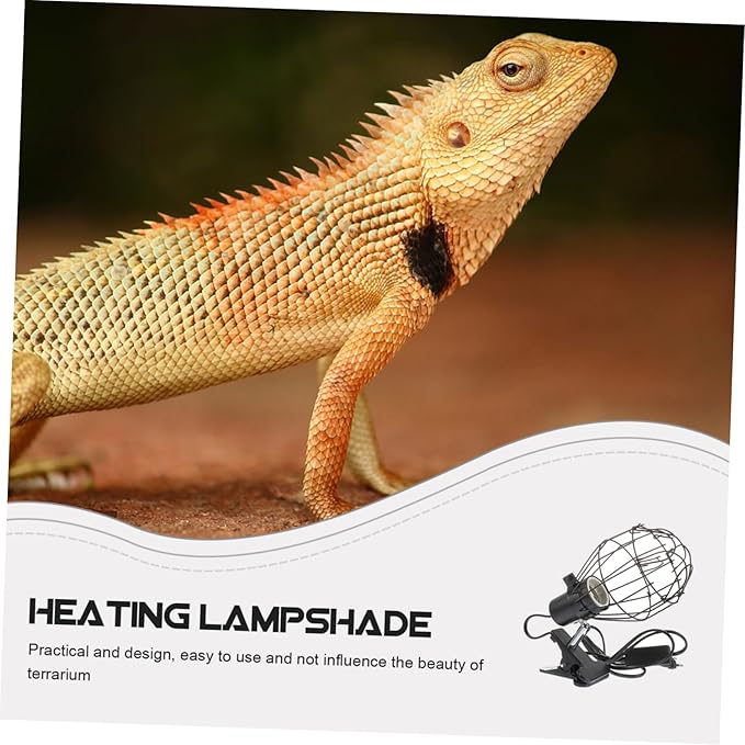 BESPORTBLE 1Pc Scald Art Lamp Shade for Reptiles Durable Mesh Heating Light Cover Compatible with Ceramic Bulbs Easy to Install US Plug