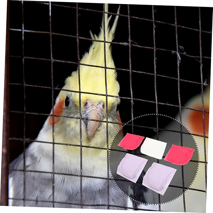 Mipcase 15pcs Mesh Pouch for Parrot Cage Bird Cage Accessories Parakeet Storage Bag Bird Carrying Bag Cloth Random Color