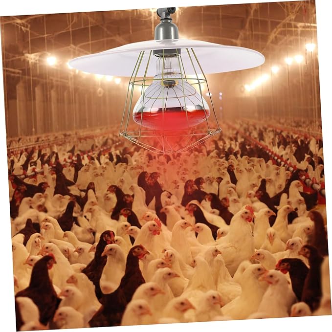 Kisangel 1pc Heating Lamp for Livestock and Reptile Pet Supplies Efficient Warmth for Incubators and Cages Net Design High Thermal Efficiency Random Random Color