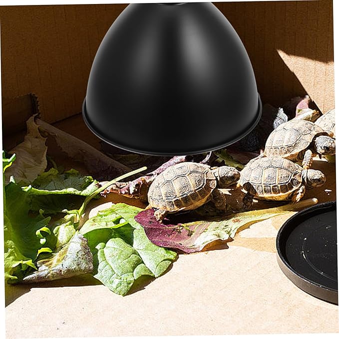 Cabilock 1pc Reptile Lamp Dome Reflector Cover Heat Lamp Guard for Reptile Enclosure Easy Installation Optimal Light Direction for Lizards Snakes and Turtles