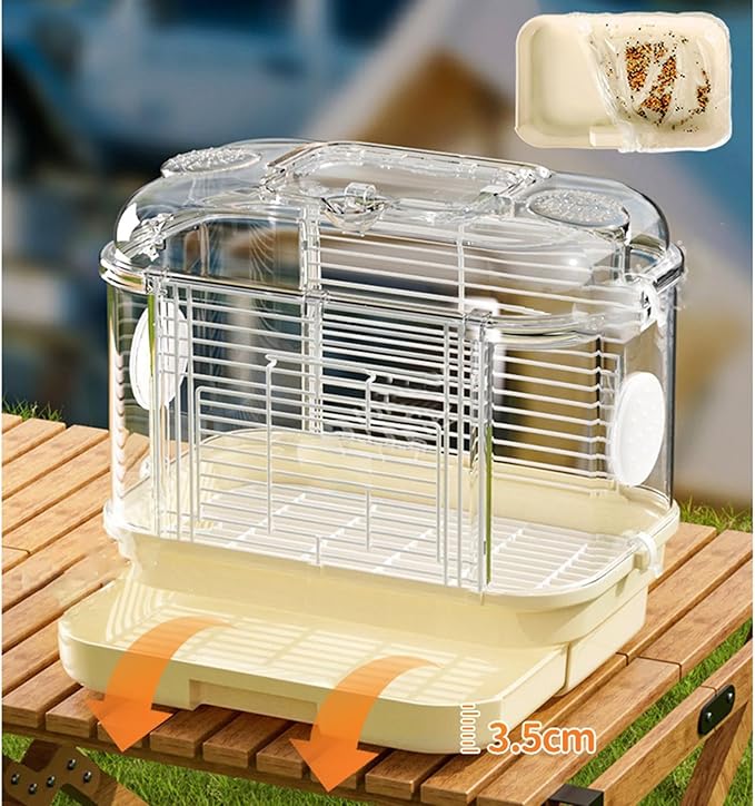 Bird Cage, Portable Bird Cages, Lightweight Waterproof Travel Bird Cage, Parrot Parakeet Carrier for Pets Outdoor and Shopping
