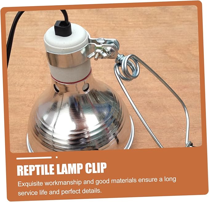 DOITOOL 1pc Reptile Heat Lamp Clip Aluminum Alloy Lamp Clamp for Reptile Light Easy Install Remove