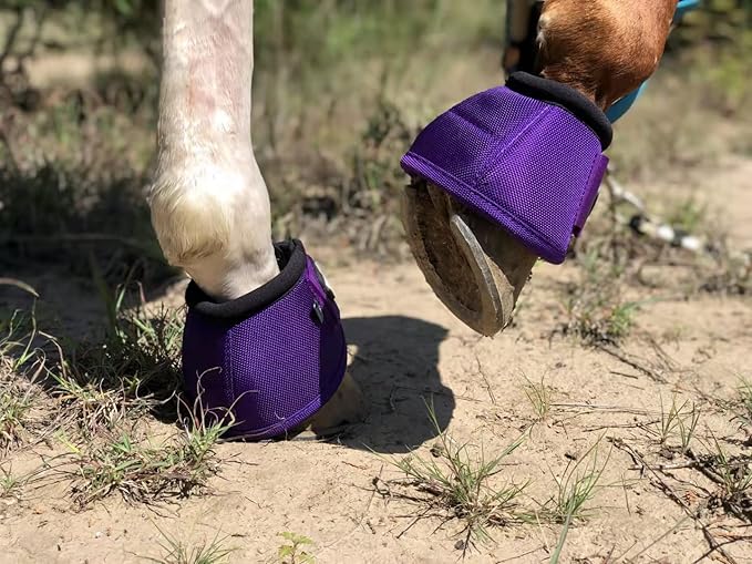 TGW RIDING 2520D Horse Bell Boots No-Turn Horse Bell Boots, Equine Ballistic Hoof Overreach Bell Boot, Pair