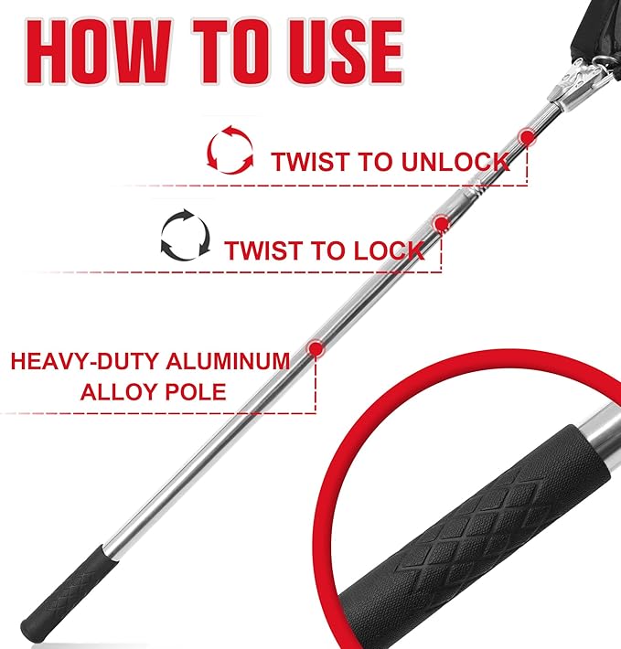 Telescopic Snake Catcher Net with Secure Drawstring – 29 to 66 Inch Adjustable Pole for Safe Transporting and Capturing All Kinds of Snakes
